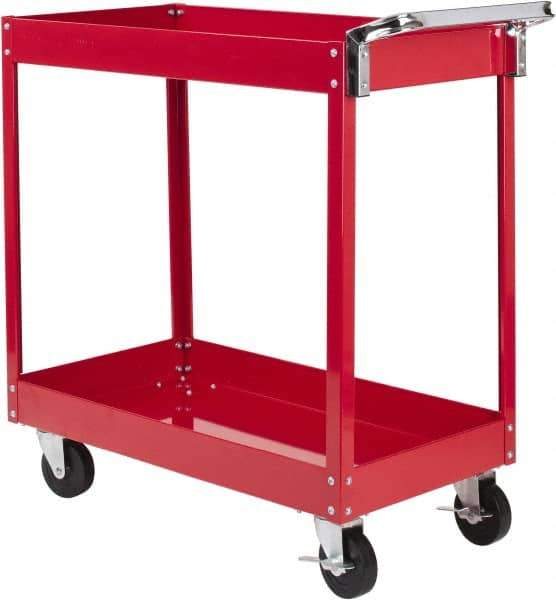 Sunex Tools - 350 Lb Capacity, 17" Wide x 34" Long x 33" High Service Cart - 2 Shelf, Steel - Apex Tool & Supply