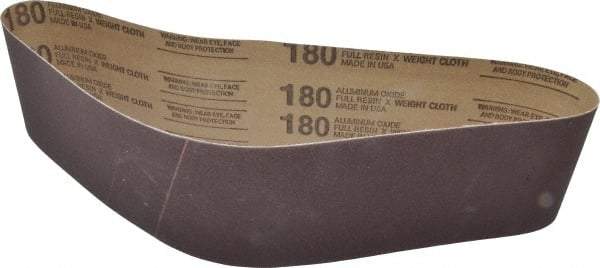 Tru-Maxx - 4" Wide x 36" OAL, 180 Grit, Aluminum Oxide Abrasive Belt - Aluminum Oxide, Very Fine, Coated, X Weighted Cloth Backing - Apex Tool & Supply