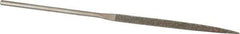 Value Collection - 5-1/2" OAL Medium Barrette Needle Diamond File - 13/64" Wide x 3/32" Thick, 2-3/4 LOC - Apex Tool & Supply