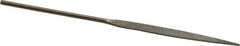 Value Collection - 5-1/2" OAL Medium Taper Needle Diamond File - 13/64" Wide x 3/64" Thick, 2-3/4 LOC - Apex Tool & Supply