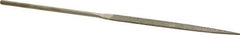 Value Collection - 5-1/2" OAL Medium Point Needle Diamond File - 13/64" Wide x 3/64" Thick, 2-3/4 LOC - Apex Tool & Supply