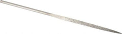 Value Collection - 5-1/2" OAL Medium Three Square Needle Diamond File - 9/64" Wide x 9/64" Thick, 2-3/4 LOC - Apex Tool & Supply
