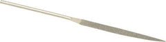 Value Collection - 5-1/2" OAL Medium Knife Needle Diamond File - 3/16" Wide x 1/16" Thick, 2-3/4 LOC - Apex Tool & Supply