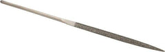 Value Collection - 5-1/2" OAL Medium Triangular Needle Diamond File - 11/64" Wide x 5/64" Thick, 2-3/4 LOC - Apex Tool & Supply