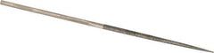 Value Collection - 5-1/2" OAL Medium Point Needle Diamond File - 13/64" Wide x 5/64" Thick, 2-3/4 LOC - Apex Tool & Supply