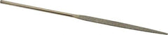 Value Collection - 5-1/2" OAL Coarse Taper Needle Diamond File - 13/64" Wide x 3/64" Thick, 2-3/4 LOC - Apex Tool & Supply