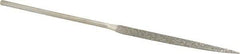 Value Collection - 5-1/2" OAL Coarse Knife Needle Diamond File - 3/16" Wide x 1/16" Thick, 2-3/4 LOC - Apex Tool & Supply