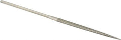 Value Collection - 5-1/2" OAL Coarse Point Needle Diamond File - 13/64" Wide x 5/64" Thick, 2-3/4 LOC - Apex Tool & Supply