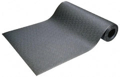 Wearwell - 60' Long x 3' Wide, Dry Environment, Anti-Fatigue Matting - Black, Vinyl with Vinyl Sponge Base, Rounded on 4 Sides - Apex Tool & Supply
