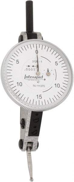 INTERAPID - 0.06 Inch Range, 0.0005 Inch Dial Graduation, Dial Test Indicator - Includes Attachments - Apex Tool & Supply