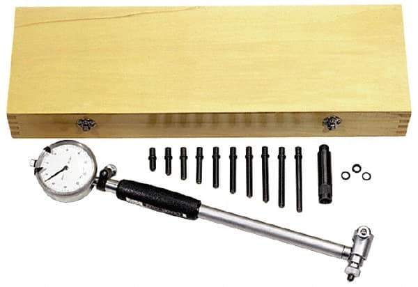 Value Collection - 6 Anvil, 10 to 16" Dial Bore Gage - 0.0005" Graduation, 16" Gage Depth - Apex Tool & Supply