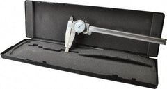 Value Collection - 0" to 8" Range, 0.001" Graduation, 0.1" per Revolution, Dial Caliper - White Face, 3" Jaw Length - Apex Tool & Supply