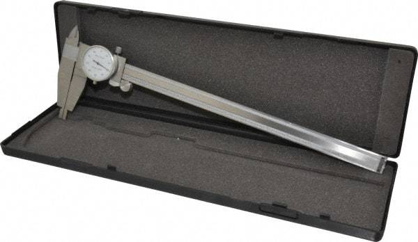 Value Collection - 0" to 12" Range, 0.001" Graduation, 0.1" per Revolution, Dial Caliper - White Face, 3" Jaw Length - Apex Tool & Supply