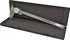Value Collection - 0" to 12" Range, 0.001" Graduation, 0.1" per Revolution, Dial Caliper - White Face, 3" Jaw Length - Apex Tool & Supply
