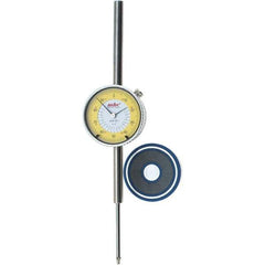Value Collection - 0.001" Graduation, 2" Max Meas, 0-100 Dial Reading, Dial Indicator & Base Kit - 2-9/32" Dial Diam - Apex Tool & Supply