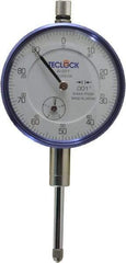 Teclock - 0.001" Graduation, 0-100 Dial Reading, Indicator & Base Kit - 0.34" Base Height, 2" Base Diam - Apex Tool & Supply