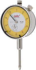 Value Collection - 0.001" Graduation, 0-100 Dial Reading, Indicator & Base Kit - 0.55" Base Height, 2-1/4" Base Diam - Apex Tool & Supply
