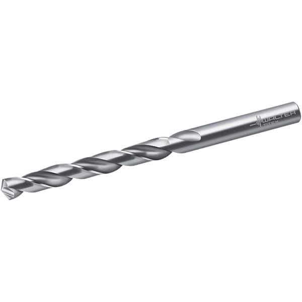 Walter-Titex - 6.1mm 130° Cobalt Jobber Drill - Bright Finish, Right Hand Cut, Spiral Flute, Straight Shank, 101mm OAL, VA Point - Apex Tool & Supply
