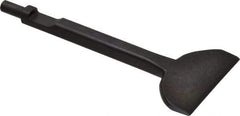 Value Collection - 3" Head Width, 7" OAL, 3/8" Shank Diam, Floor Scraper Chisel - Round Shank, Steel - Apex Tool & Supply