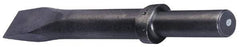 Made in USA - 1" Head Width, 24" OAL, Flat Chisel - Round Drive, Round Shank, Alloy Steel - Apex Tool & Supply