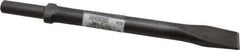 Made in USA - 1" Head Width, 12" OAL, Flat Chisel - Round Drive, Round Shank, Alloy Steel - Apex Tool & Supply