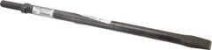 Made in USA - 1" Head Width, 18" OAL, Flat Chisel - Round Drive, 0.68" Round Shank, Alloy Steel - Apex Tool & Supply