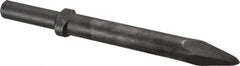 Made in USA - 9" OAL, Moil Point Chisel - Round Drive, Round Shank, Alloy Steel - Apex Tool & Supply