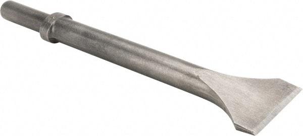 Made in USA - 2" Head Width, 12" OAL, Scaling Chisel - Round Drive, Round Shank, Alloy Steel - Apex Tool & Supply