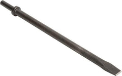 Made in USA - 1" Head Width, 18" OAL, Flat Chisel - Round Drive, Round Shank, Alloy Steel - Apex Tool & Supply