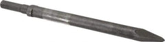Made in USA - 12" OAL, 1/2" Shank Diam, Moil Point Chisel - Hex Drive, Hex Shank, Alloy Steel - Apex Tool & Supply
