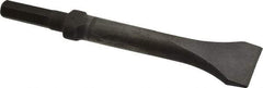 Made in USA - 2" Head Width, 9" OAL, 1/2" Shank Diam, Scaling Chisel - Hex Drive, Hex Shank, Alloy Steel - Apex Tool & Supply