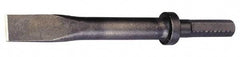 Made in USA - 1" Head Width, 24" OAL, Flat Chisel - Hex Drive, Hex Shank, Alloy Steel - Apex Tool & Supply