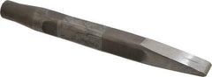 Made in USA - 15/16" Head Width, 9-1/2" OAL, Rivet Cutter Chisel - Round Drive, Round Shank, Alloy Steel - Apex Tool & Supply