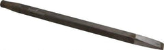 Made in USA - 15/16" Head Width, 18" OAL, Rivet Cutter Chisel - Round Drive, Round Shank, Alloy Steel - Apex Tool & Supply