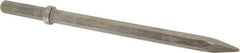 Made in USA - 18-1/4" OAL, 1" Shank Diam, Moil Point Chisel - Hex Drive, Hex Shank, Alloy Steel - Apex Tool & Supply