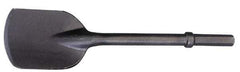 Made in USA - 5-1/2" Head Width, 20-1/4" OAL, 1" Shank Diam, Spade Chisel - Hex Drive, Hex Shank, Alloy Steel - Apex Tool & Supply