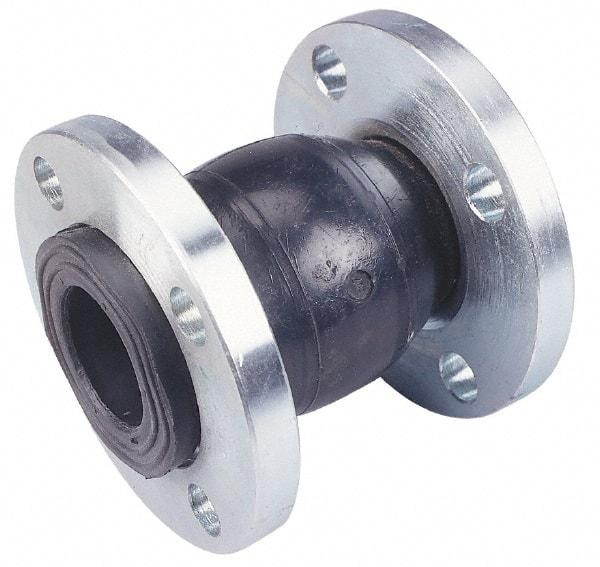 Unisource Mfg. - 6" Pipe, Neoprene Single Arch Pipe Expansion Joint - 6" Long, 1/2" Extension, 3/4" Compression, 225 Max psi, Flanged - Apex Tool & Supply