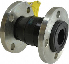 Unisource Mfg. - 2" Pipe, Neoprene Single Arch Pipe Expansion Joint - 6" Long, 3/8" Extension, 1/2" Compression, 225 Max psi, Flanged - Apex Tool & Supply