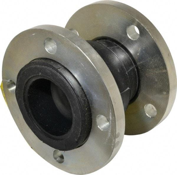 Unisource Mfg. - 3" Pipe, Neoprene Single Arch Pipe Expansion Joint - 6" Long, 3/8" Extension, 1/2" Compression, 225 Max psi, Flanged - Apex Tool & Supply