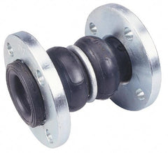 Unisource Mfg. - 6" Pipe, Neoprene Double Arch Pipe Expansion Joint - 9" Long, 1-1/8" Extension, 2" Compression, 225 Max psi, Flanged - Apex Tool & Supply