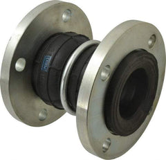 Unisource Mfg. - 3" Pipe, Neoprene Double Arch Pipe Expansion Joint - 7" Long, 1" Extension, 2" Compression, 225 Max psi, Flanged - Apex Tool & Supply