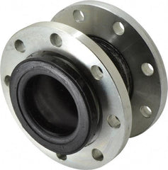 Unisource Mfg. - 4" Pipe, Neoprene Double Arch Pipe Expansion Joint - 9" Long, 1-1/8" Extension, 2" Compression, 225 Max psi, Flanged - Apex Tool & Supply