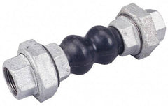 Unisource Mfg. - 1" Pipe, Neoprene Double Arch Pipe Expansion Joint - 8" Long, 0.23" Extension, 0.87" Compression, 150 Max psi, Female Union - Apex Tool & Supply