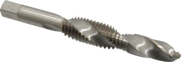 Interstate - 1/2-13 UNC, H3, 4-1/16" OAL, 0.435" Drill Diam x 1-1/8" Drill Length, Combination Drill & Tap - 2 Flutes, 1-15/32" Thread Length, High Speed Steel - Exact Industrial Supply