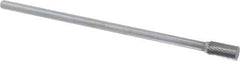 Atrax - 3/8" Cut Diam, 1/4" Shank Diam, Cylinder Head Single Cut Burr - Carbide, Flat End, 3/4" LOC, 6-3/4" OAL - Apex Tool & Supply