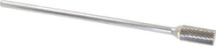 Atrax - 1/2" Cut Diam, 1/4" Shank Diam, Cylinder Head Single Cut Burr - Carbide, Flat End, 1" LOC, 7" OAL - Apex Tool & Supply