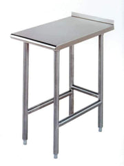 Eagle MHC - 18 Wide x 30" Deep x 35-1/2" High, Stainless Steel Filler Table - Rolled Edge, Adjustable Height Legs - Apex Tool & Supply