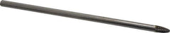 Atrax - 1/4" Cut Diam, 1/4" Shank Diam, Tree Head Single Cut Burr - Carbide, Radius End, 1/2" LOC, 6-3/4" OAL - Apex Tool & Supply