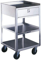 Made in USA - 16-3/4 Inches Wide x 32-1/8 Inches High x 18-3/4 Inches Deep Portable Mobile Equipment Stand - 500 Lbs. Load Capacity, 8-1/8 Inch Shelf Clearance - Apex Tool & Supply