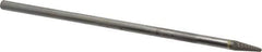 Atrax - 1/4" Cut Diam, 1/4" Shank Diam, Taper Head Single Cut Burr - Carbide, Radius End, 5/8" LOC, 6-5/8" OAL - Apex Tool & Supply